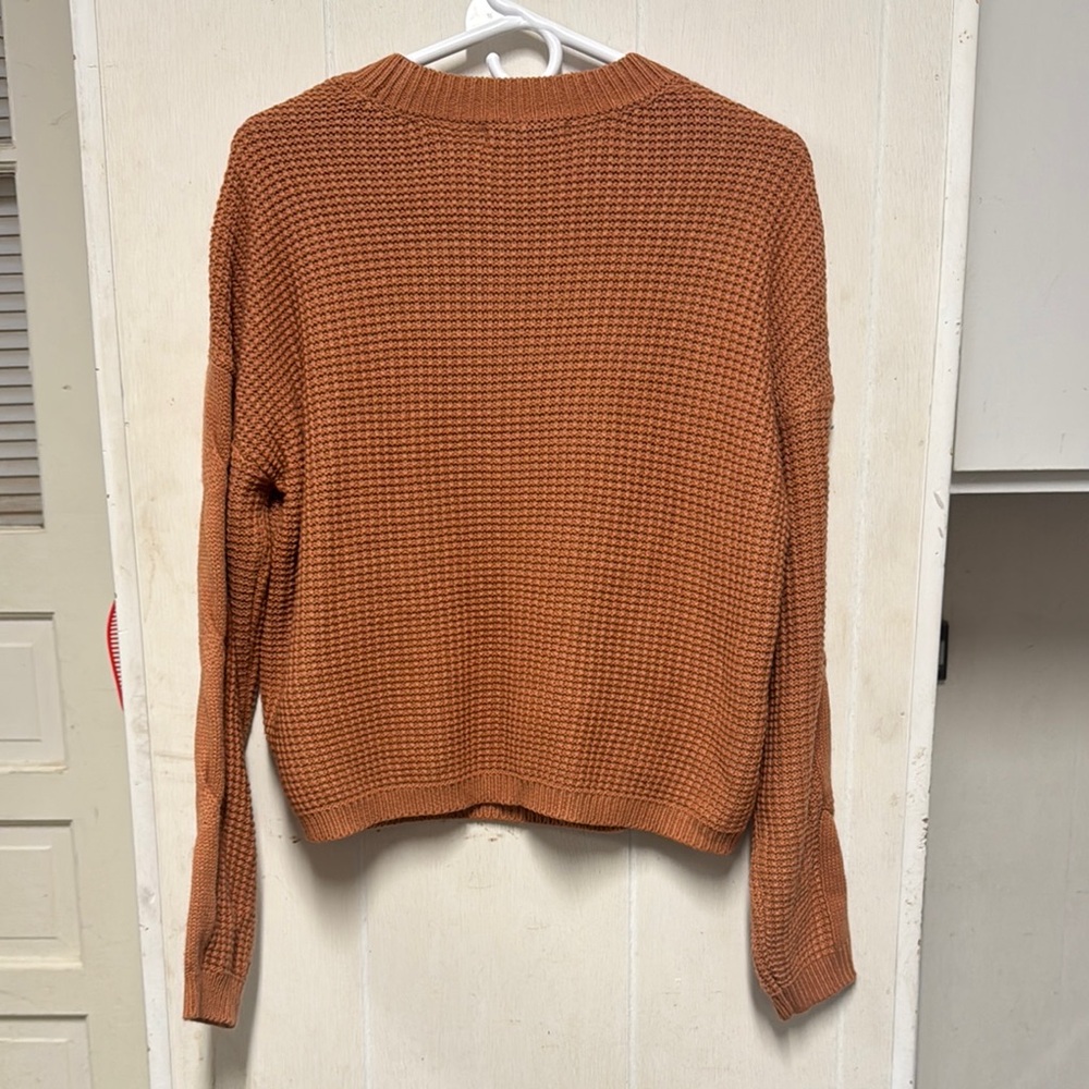 SO Orange Textured Crew Neck Sweater - Picture 5 of 5